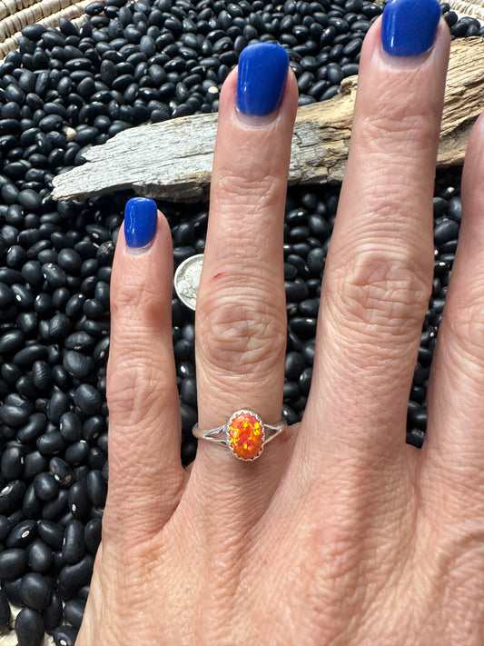 Single Stone Opal Ring