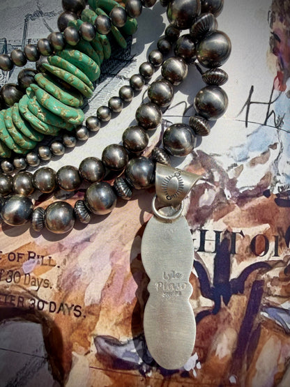 Lyle Piaso Fox Turquoise Pendant
