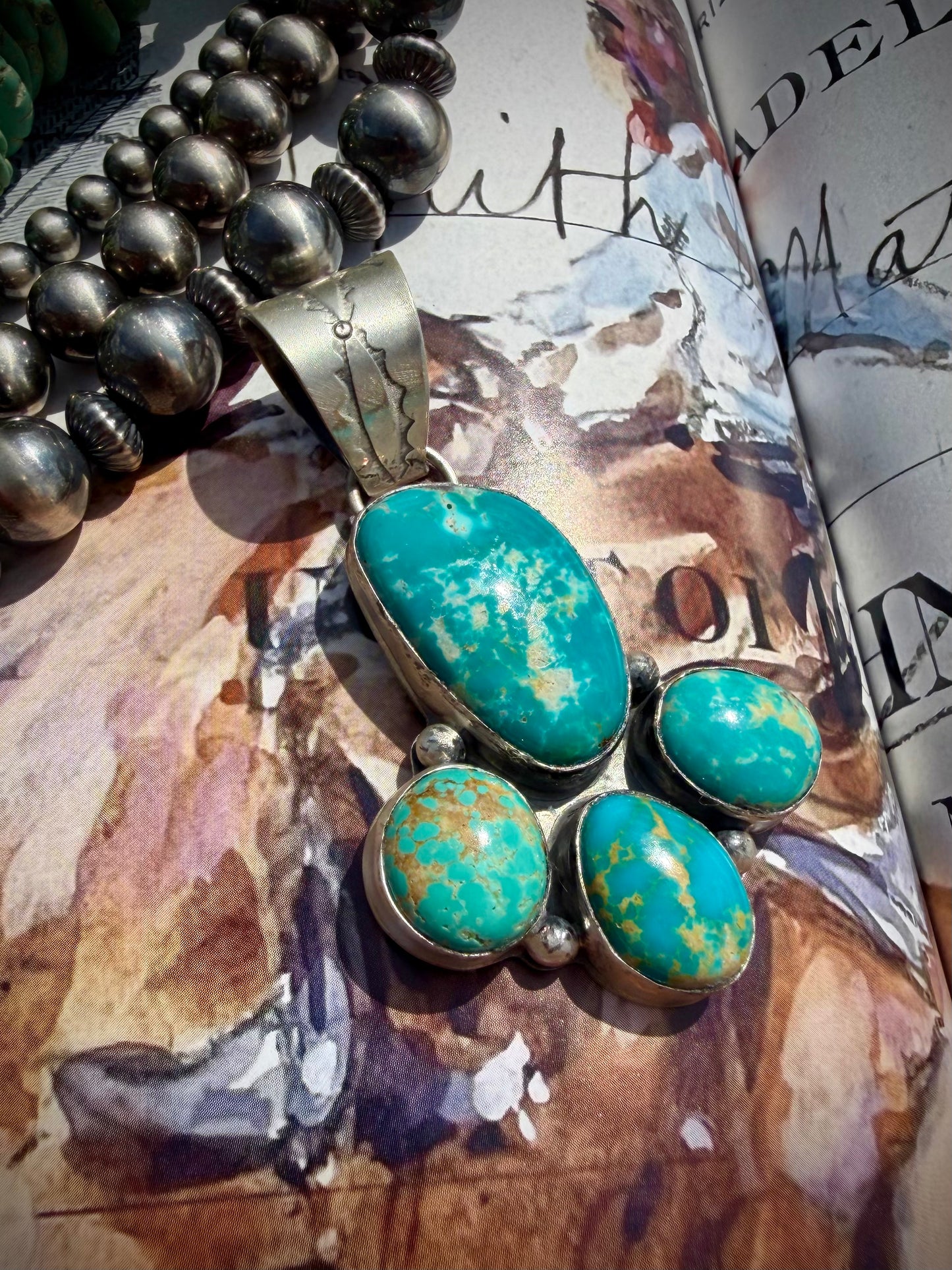 Lyle Piaso Fox Turquoise Pendant