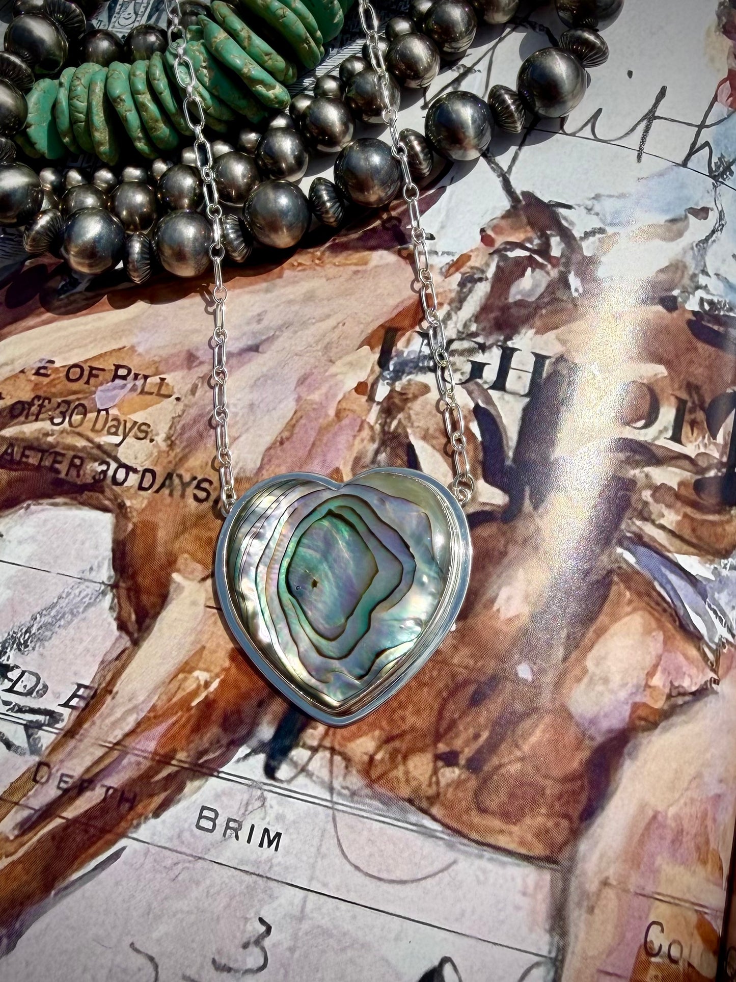 Abalone Heart Necklace
