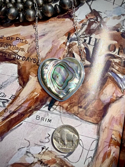 Abalone Heart Necklace