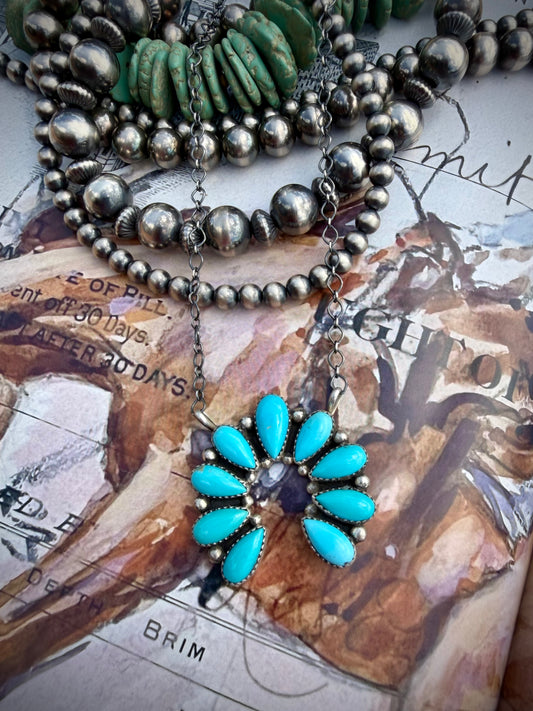 T Smith Bright Blue Naja Necklace #2