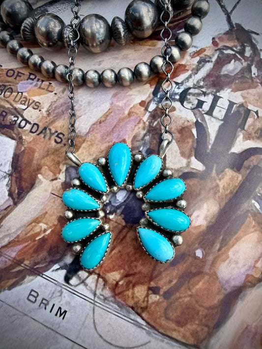 T Smith Bright Blue Naja Necklace #2