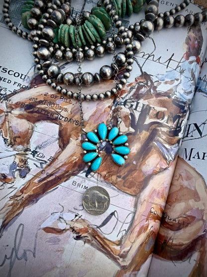 T Smith Bright Blue Naja Necklace #2