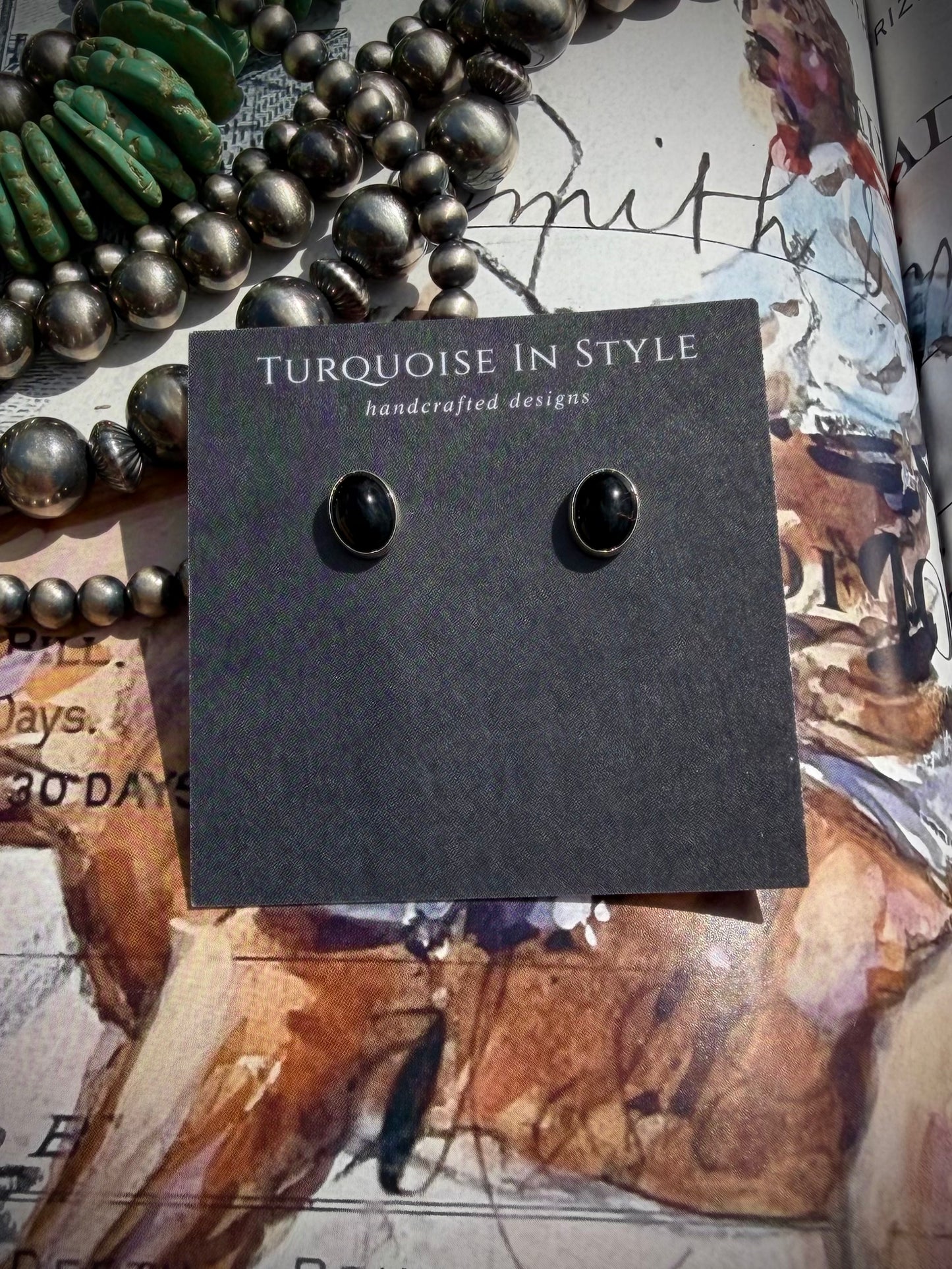 Small Onyx Studs
