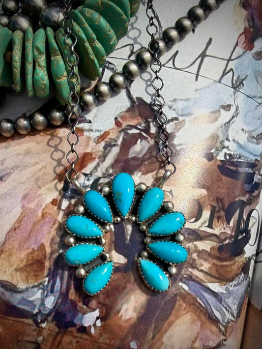 T Smith Bright Blue Naja Necklace #1