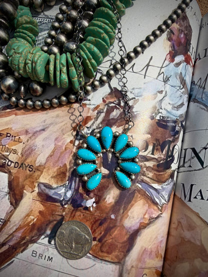 T Smith Bright Blue Naja Necklace #1