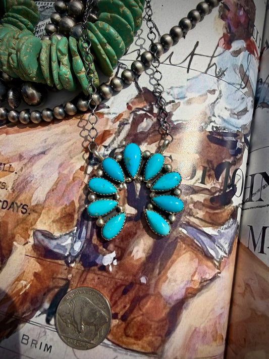 T Smith Bright Blue Naja Necklace #1