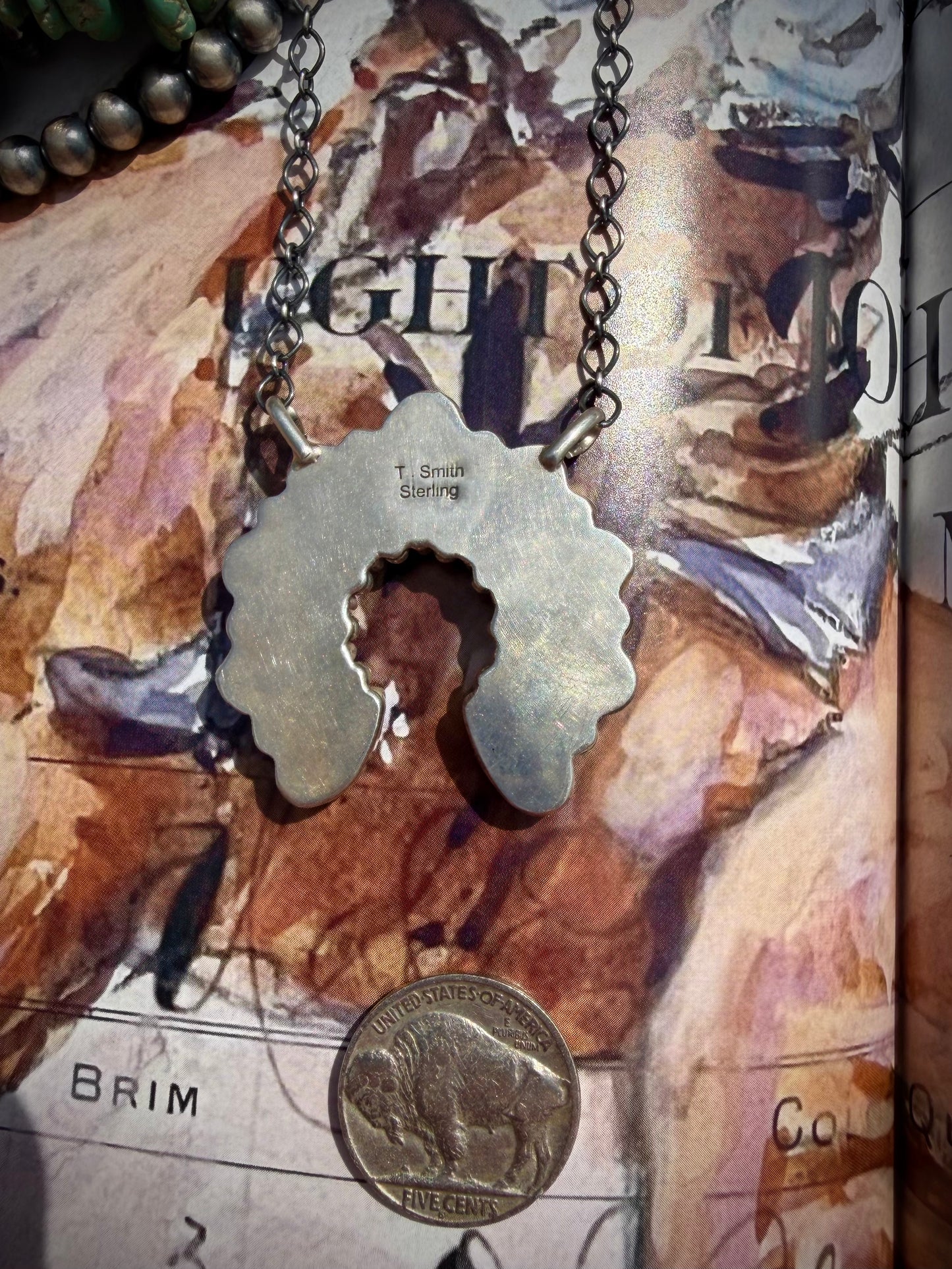 T Smith Bright Blue Naja Necklace #1