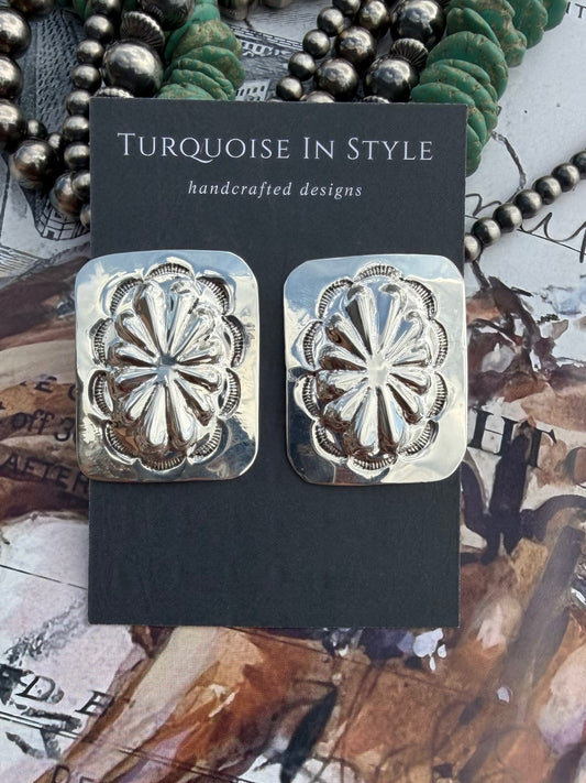 High Shine Concho Earrings By Phil Lynn