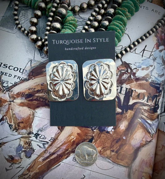 High Shine Concho Earrings By Phil Lynn