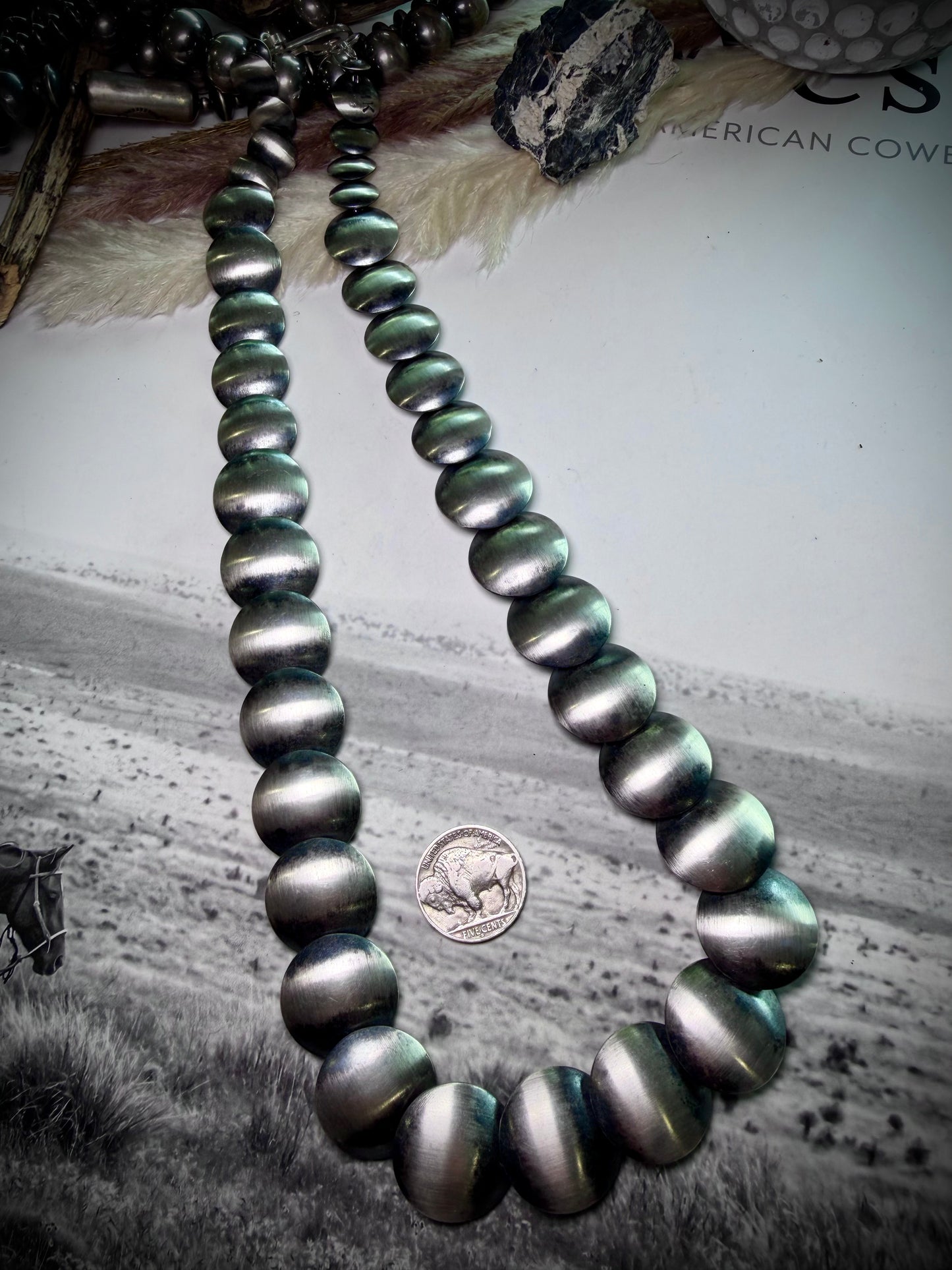 24" Marietta Kellywood Graduated Pillow Bead Necklace