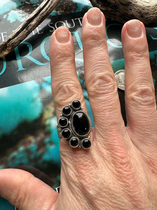 Onyx Cluster Ring