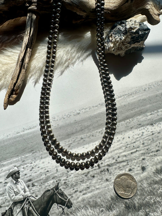 24" 5mm Sterling Pearl Necklaces