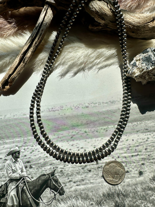 4mm 48" Sterling Pearl Necklace