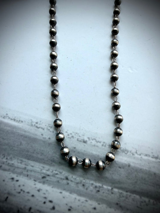 24" 6mm Pearl Rosary Necklace
