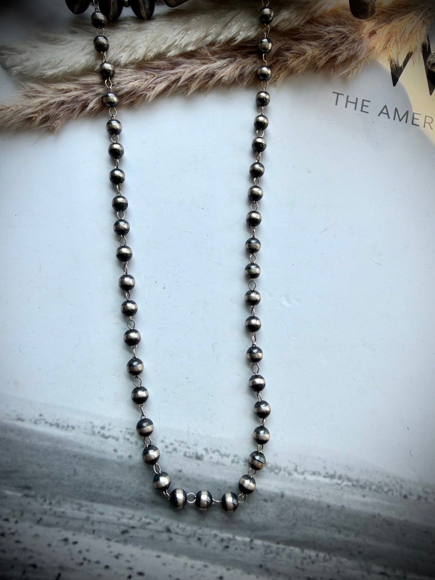 24" 6mm Pearl Rosary Necklace