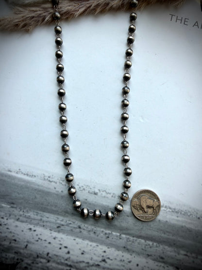 24" 6mm Pearl Rosary Necklace
