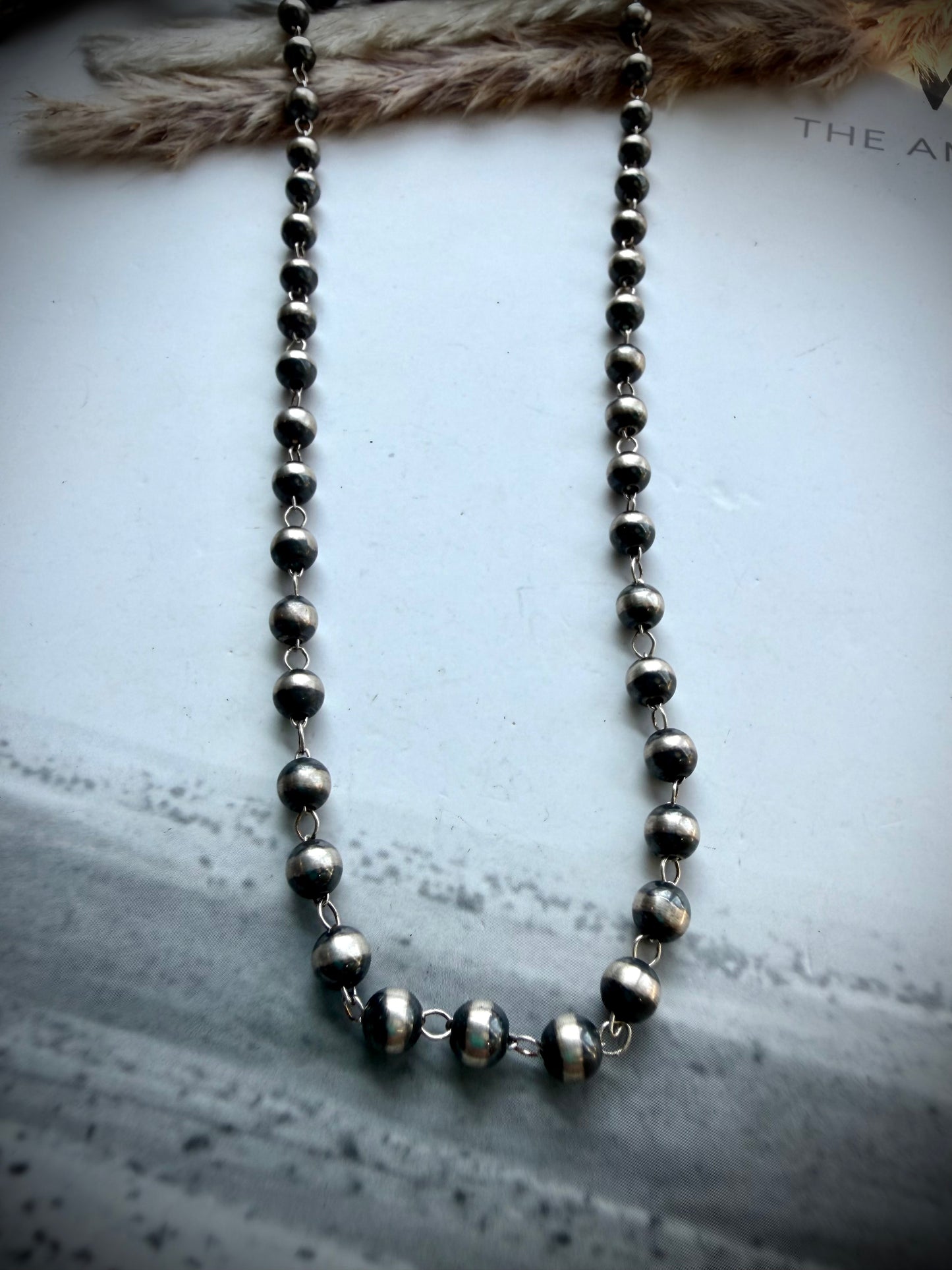 24" 6mm Pearl Rosary Necklace