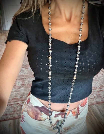 10mm 50" Rosary Pearl Necklace