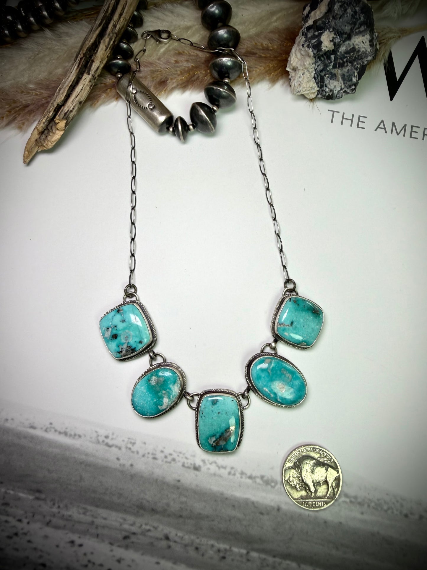 15" Whitewater Turquoise Necklace