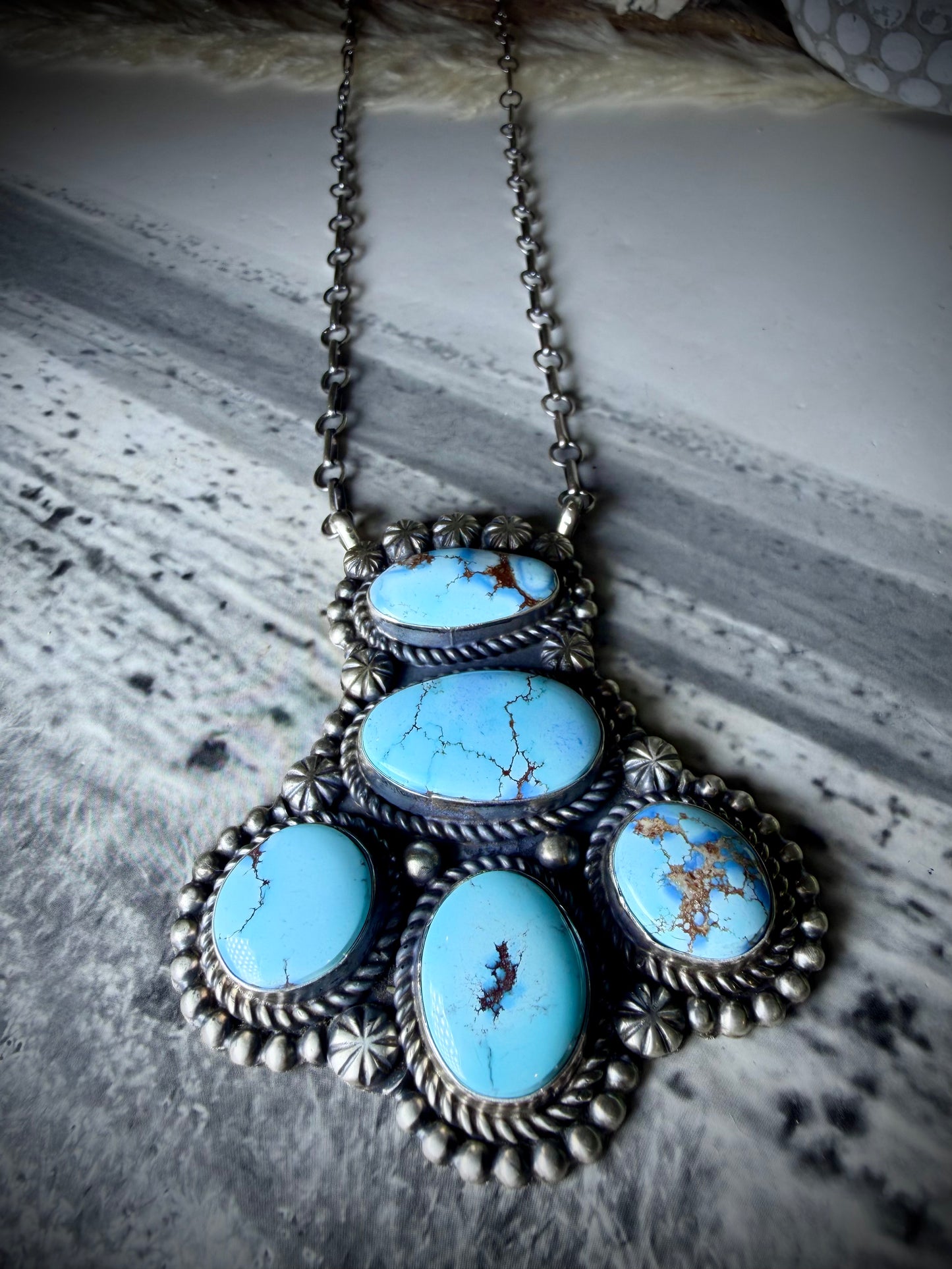 Golden Hills Pendant Necklace and Earring Set by Jeff James