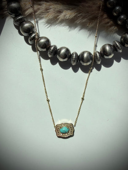 Ultra Mini Buckle Necklace- Gold Oasis