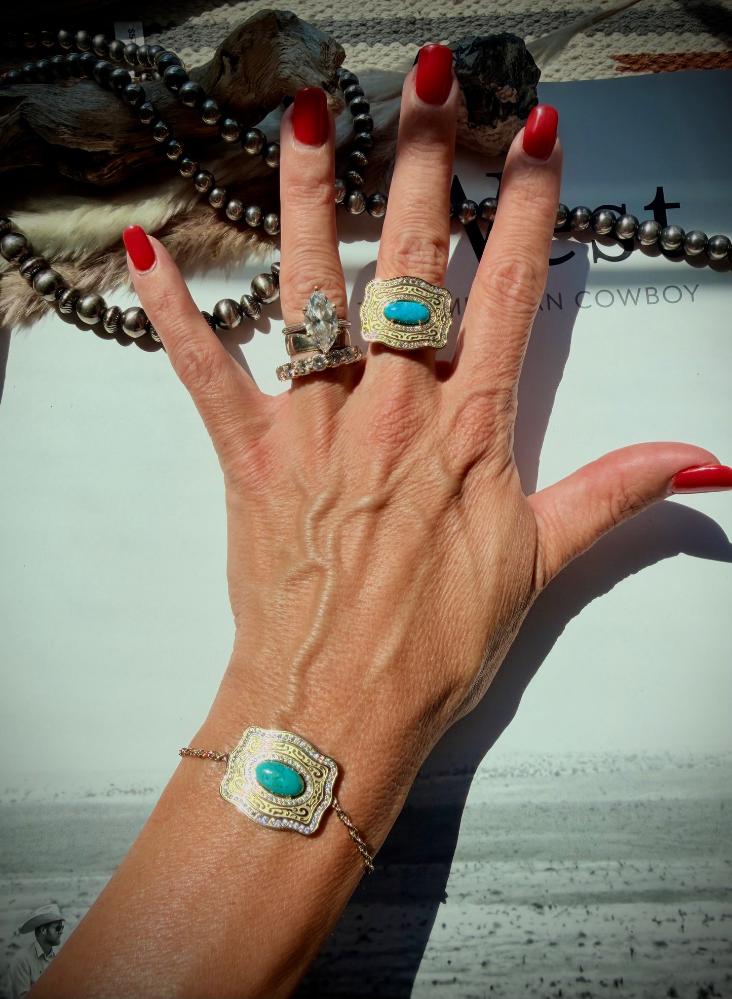 SpurWest Original Mini Buckle Bracelets- Gold Oasis