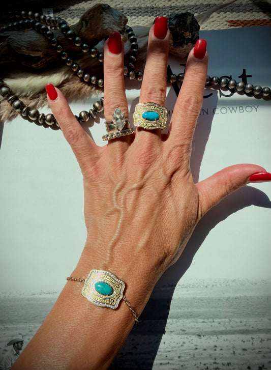 SpurWest Original Mini Buckle Bracelets- Gold Oasis