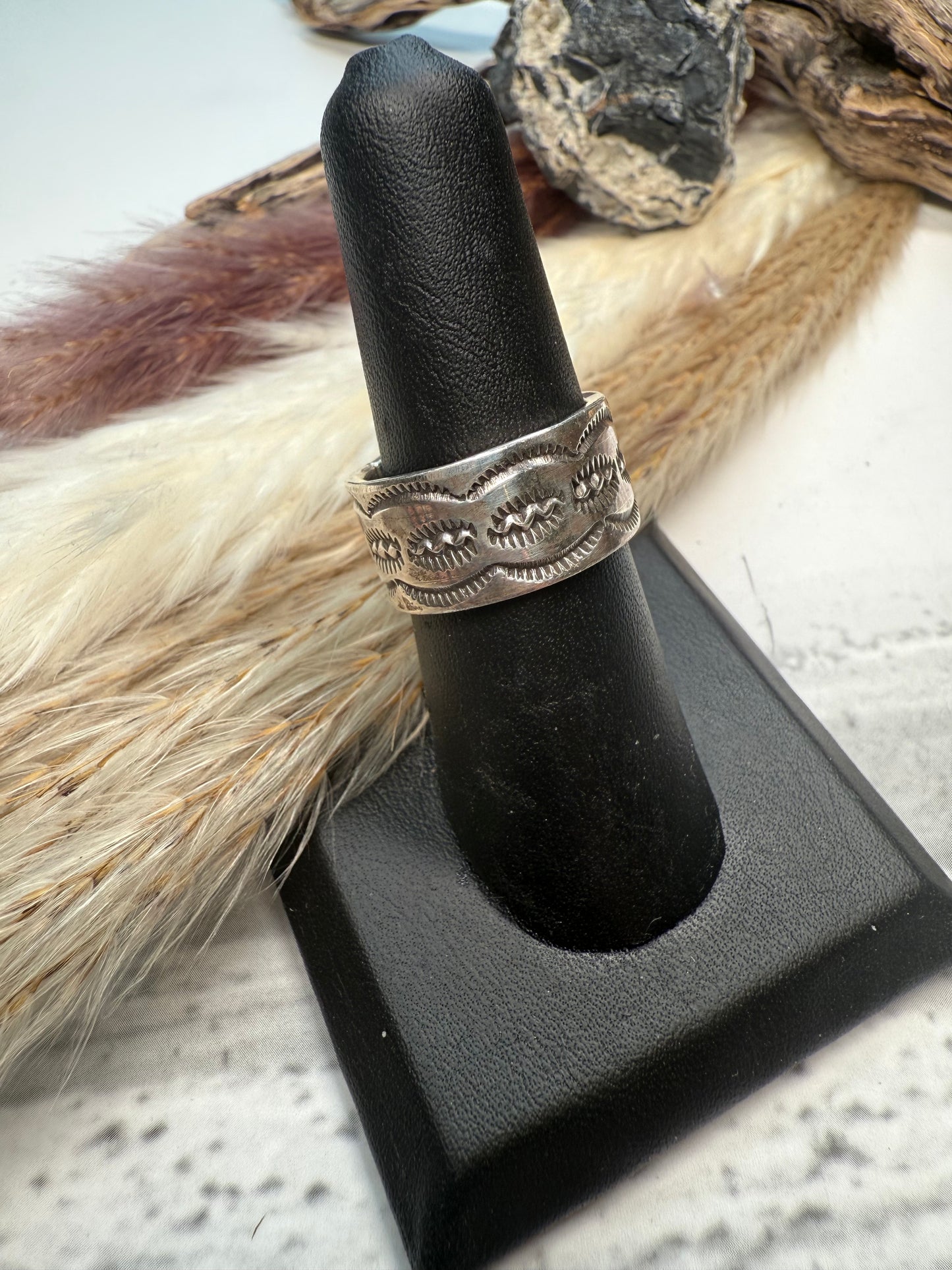 Chimney Butte Stamped Band Rings