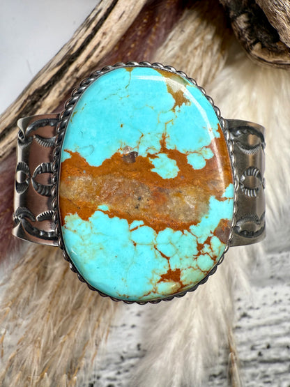 Breathtaking Light Blue Mine #8 Chimney Butte Cuff