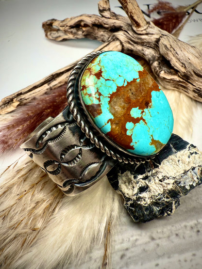 Breathtaking Light Blue Mine #8 Chimney Butte Cuff