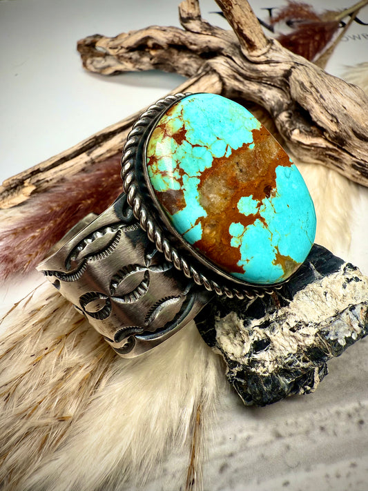 Breathtaking Light Blue Mine #8 Chimney Butte Cuff