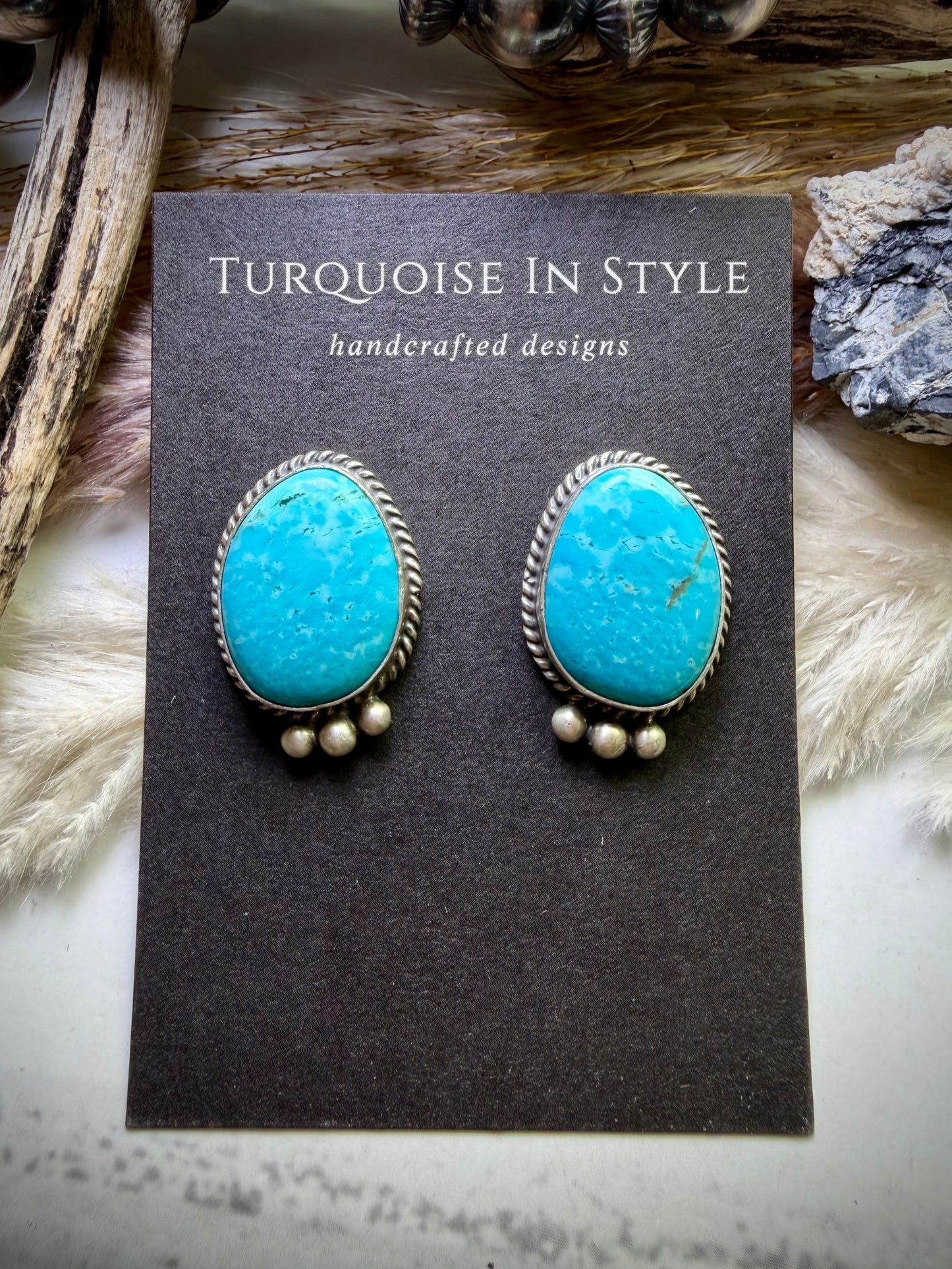 Whitewater Turquoise Studs