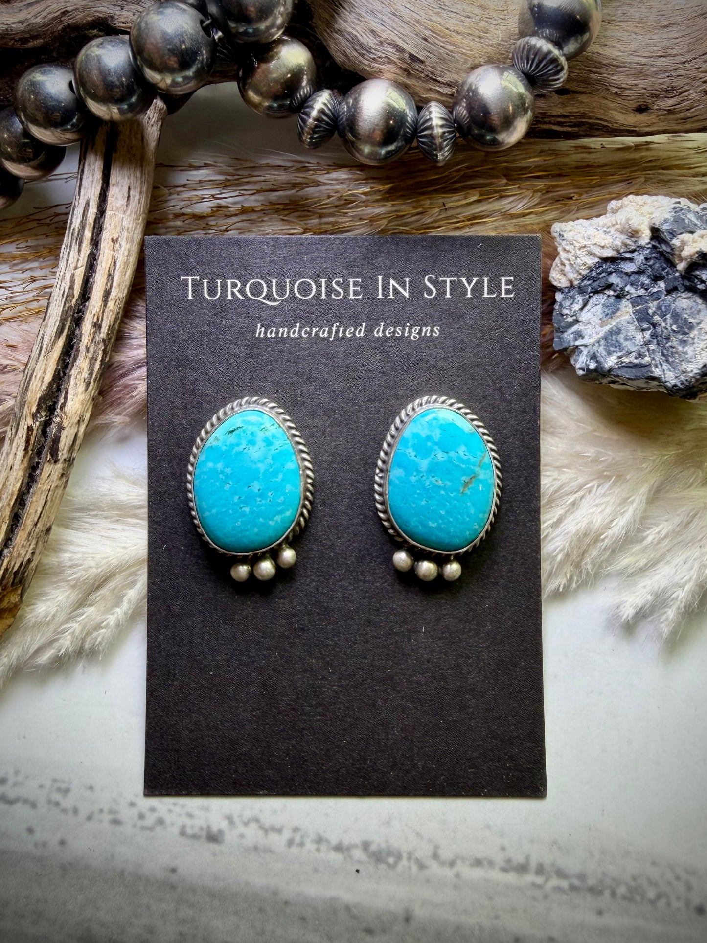 Whitewater Turquoise Studs