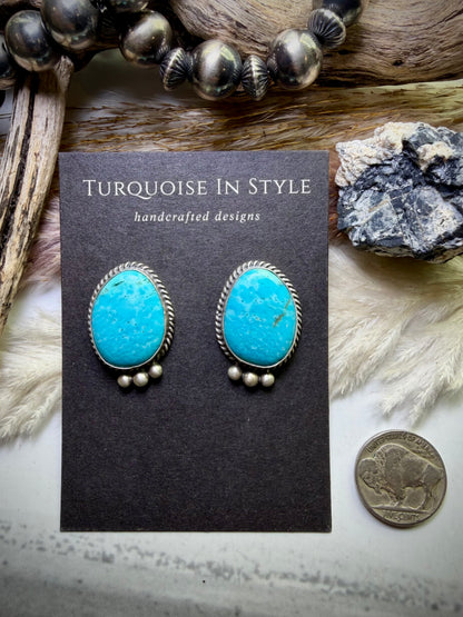 Whitewater Turquoise Studs