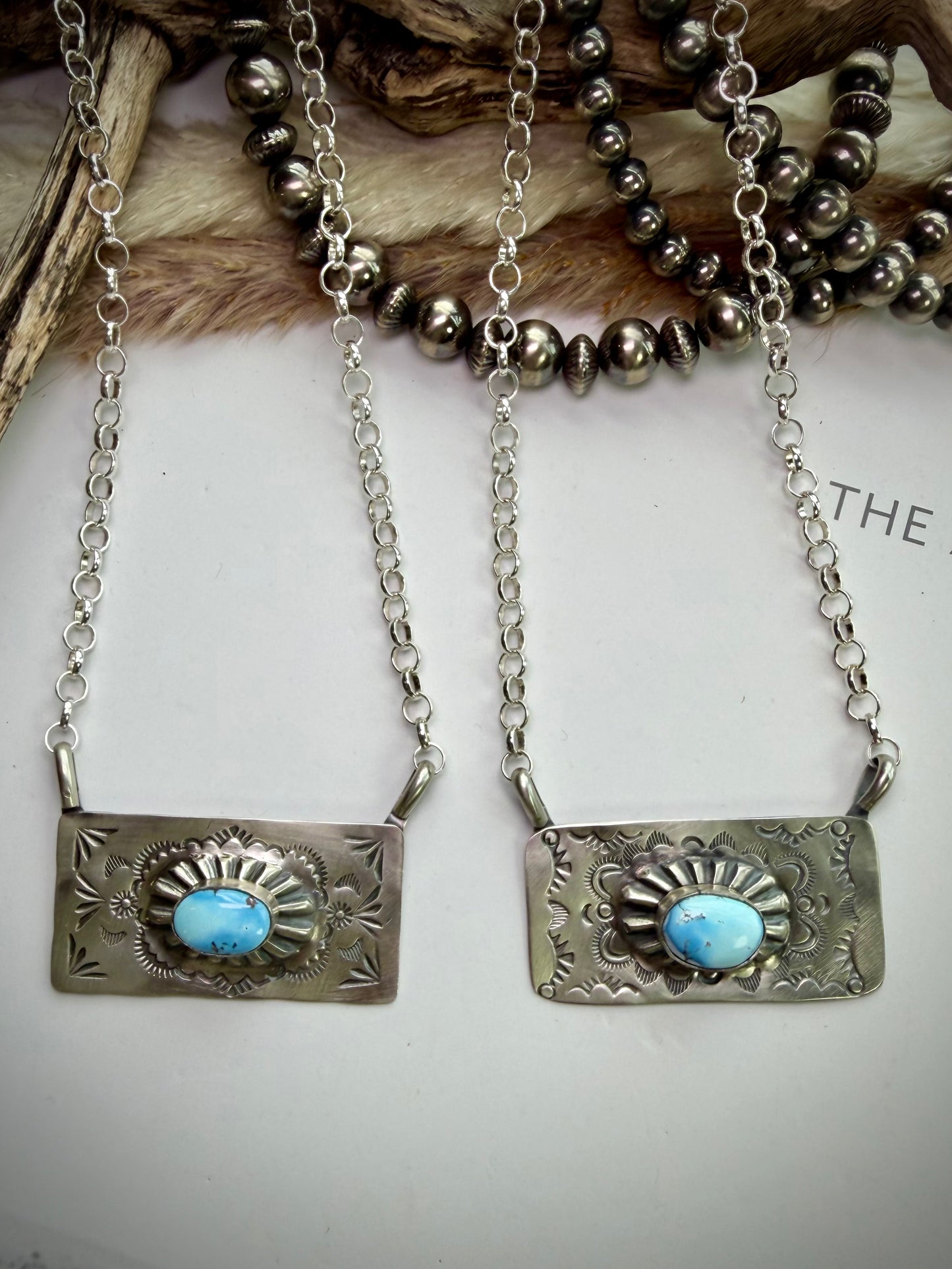 Golden Hills Bar Necklaces by Delbert Sacatero