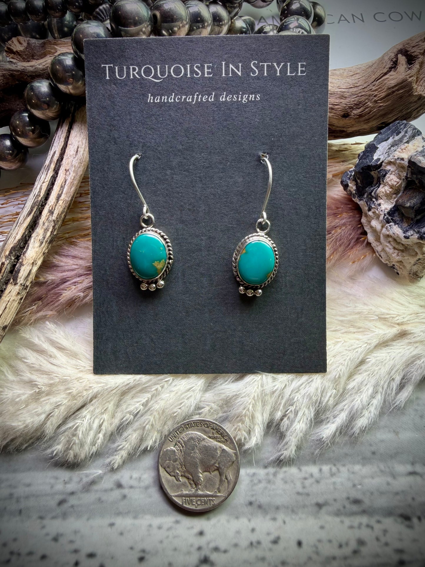 Sonoran Gem Turquoise Dangle Earrings