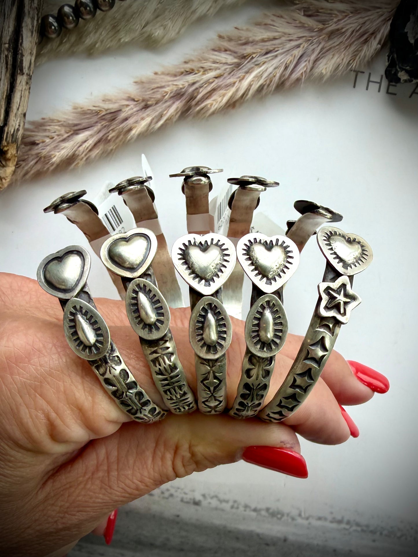 Sterling Heart Cuffs by Chris Etsitt
