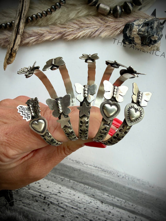 Sterling Butterfly Cuff by Chris Etsitty