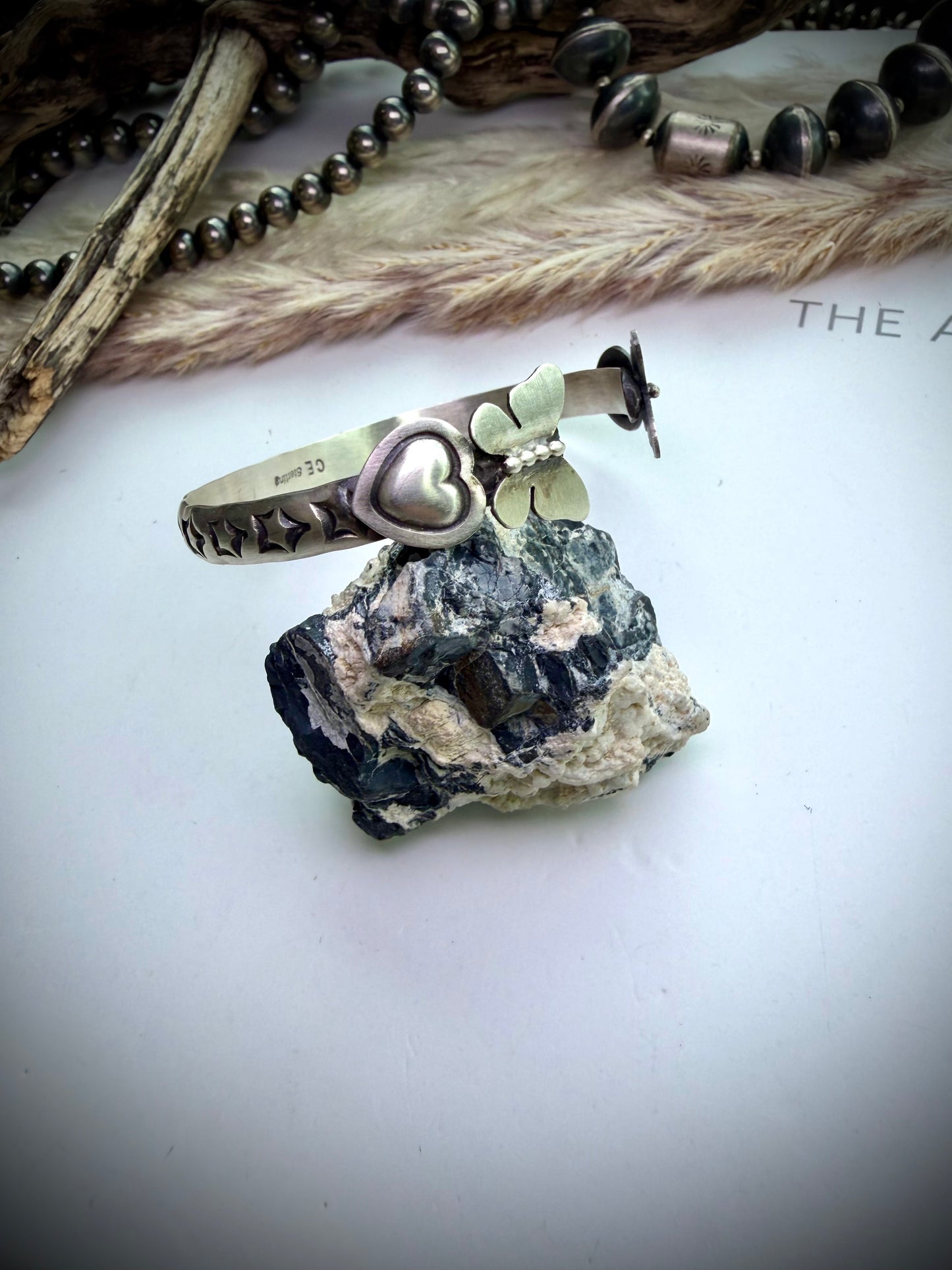 Sterling Butterfly Cuff by Chris Etsitty