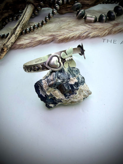 Sterling Butterfly Cuff by Chris Etsitty