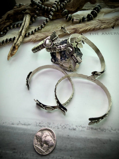 Sterling Butterfly Cuff by Chris Etsitty