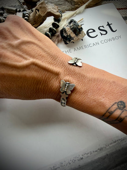 Sterling Butterfly Cuff by Chris Etsitty