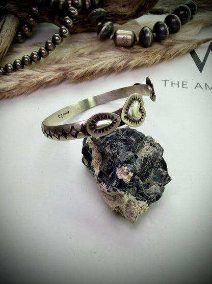Sterling Heart Cuffs by Chris Etsitt