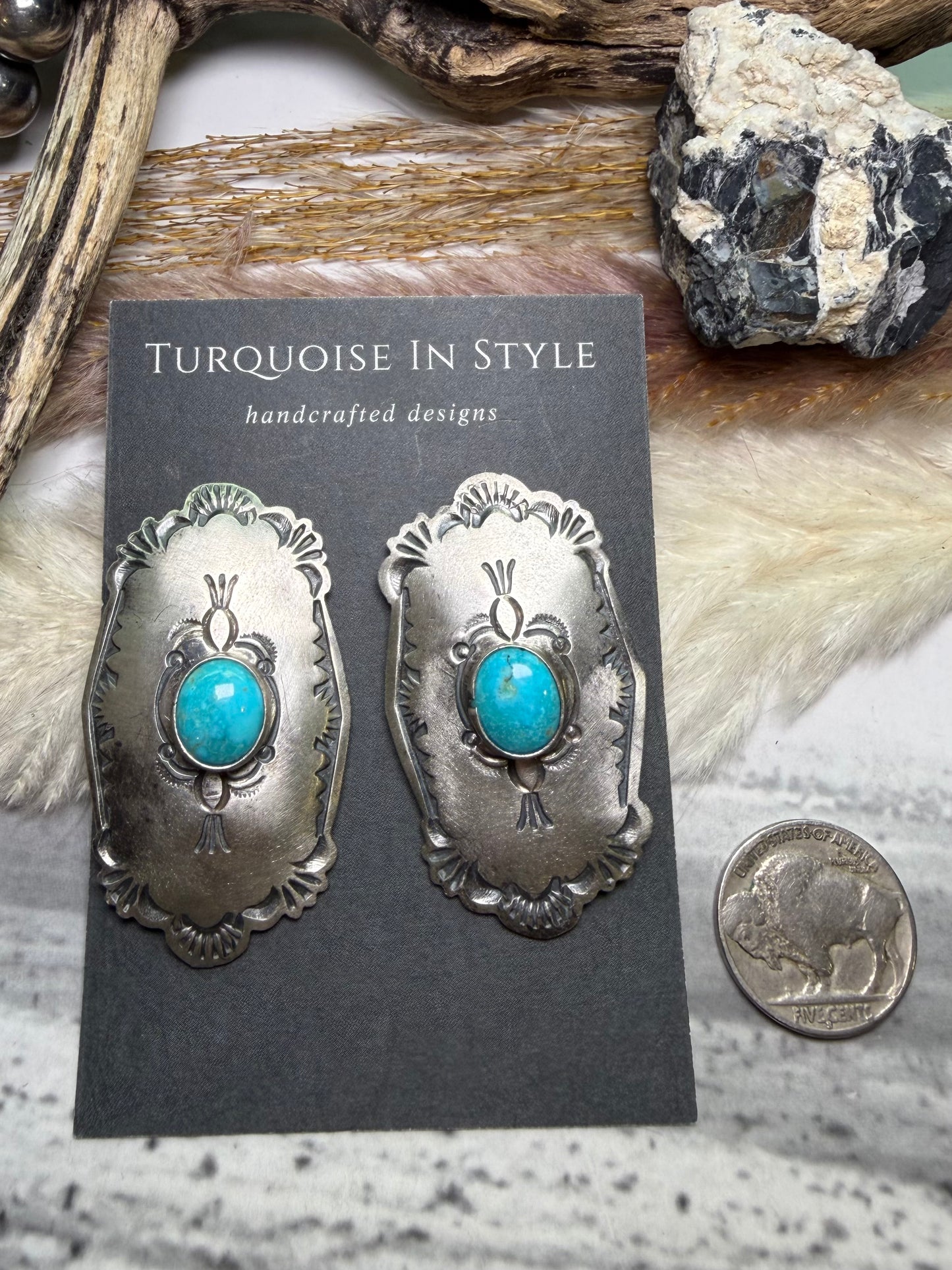 Jeff Largo Concho Earrings