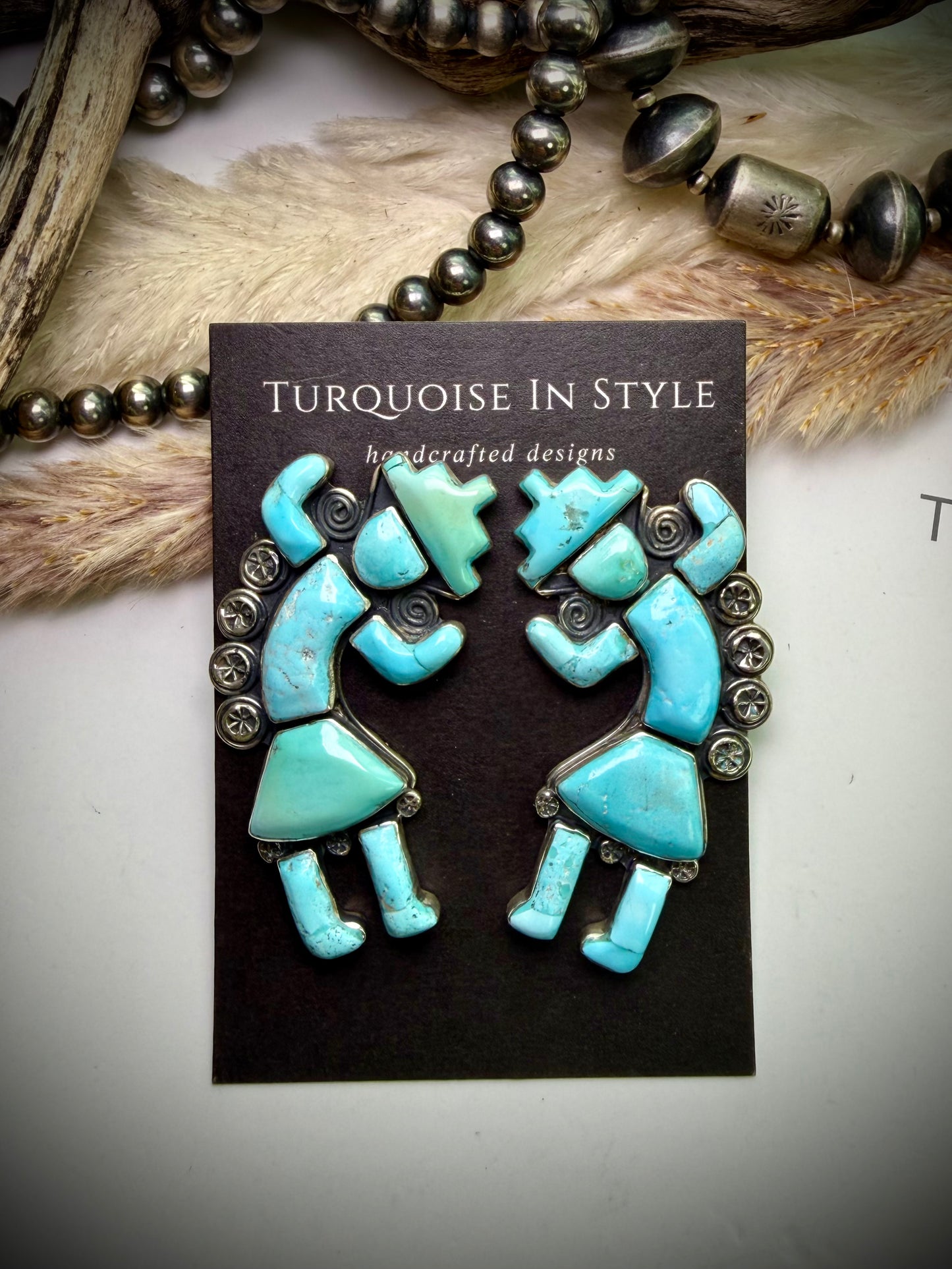 Federico Sleeping Beauty Turquoise Dancer Earrings