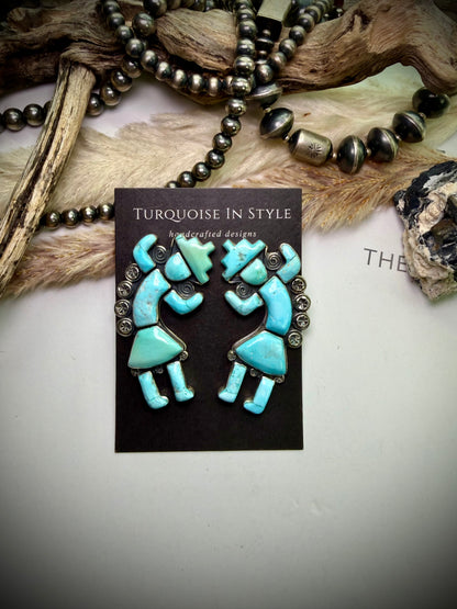 Federico Sleeping Beauty Turquoise Dancer Earrings