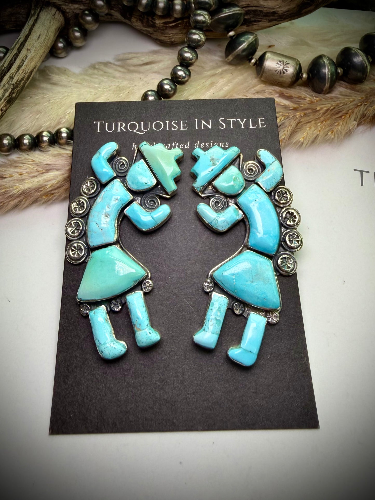 Federico Sleeping Beauty Turquoise Dancer Earrings