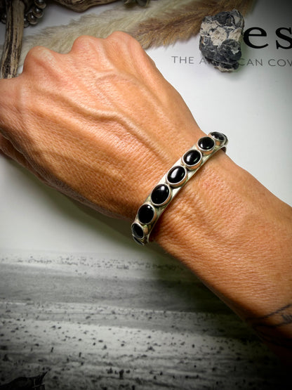 Federico Black Onyx Single Row Bracelets-"East to West" Multiple Sizes
